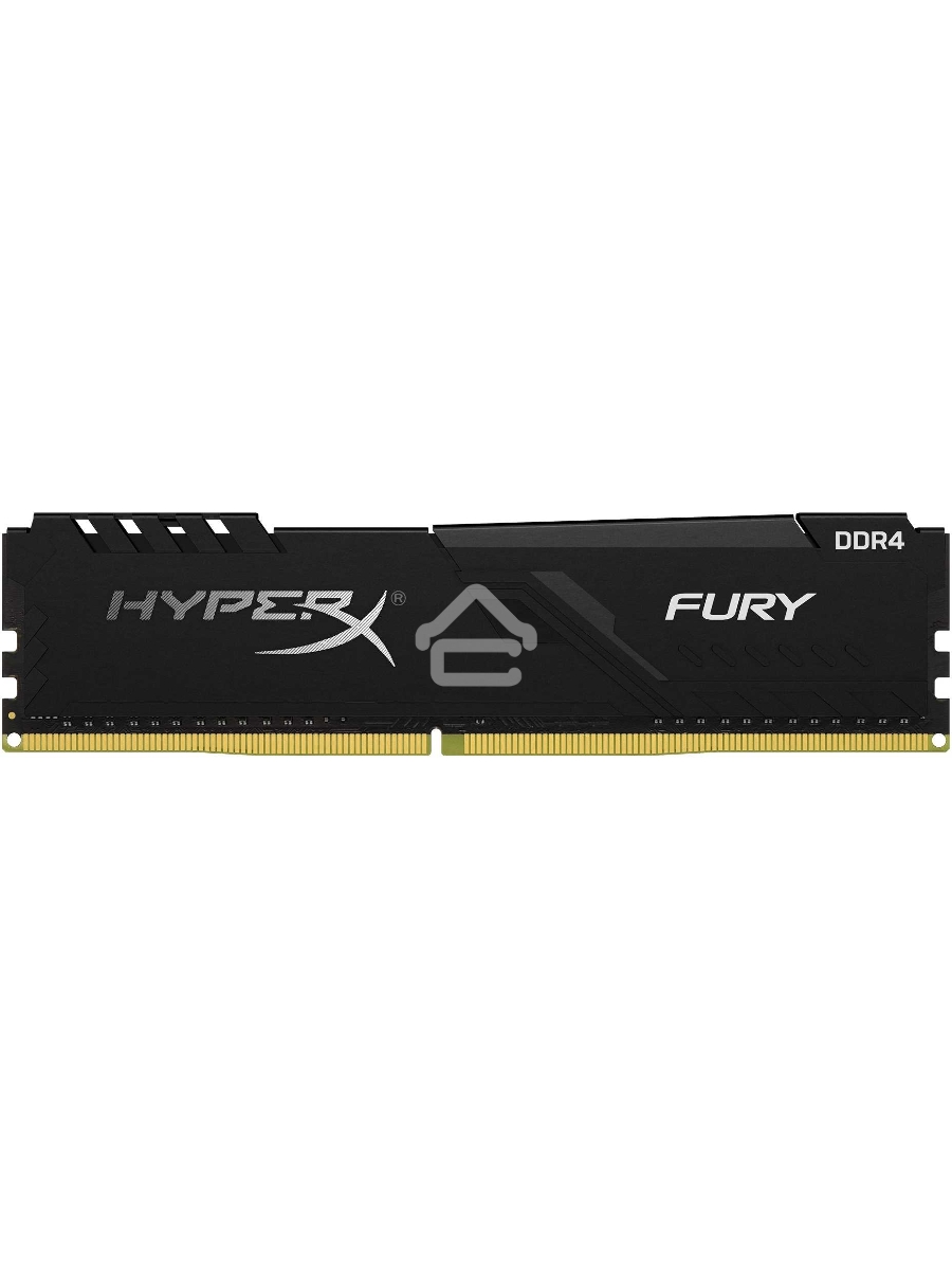 Оперативная память Kingston Fury Beast, DDR4, 16GB (1x16GB), 3200MHz, CL16, DIMM, с радиатором, чёрный