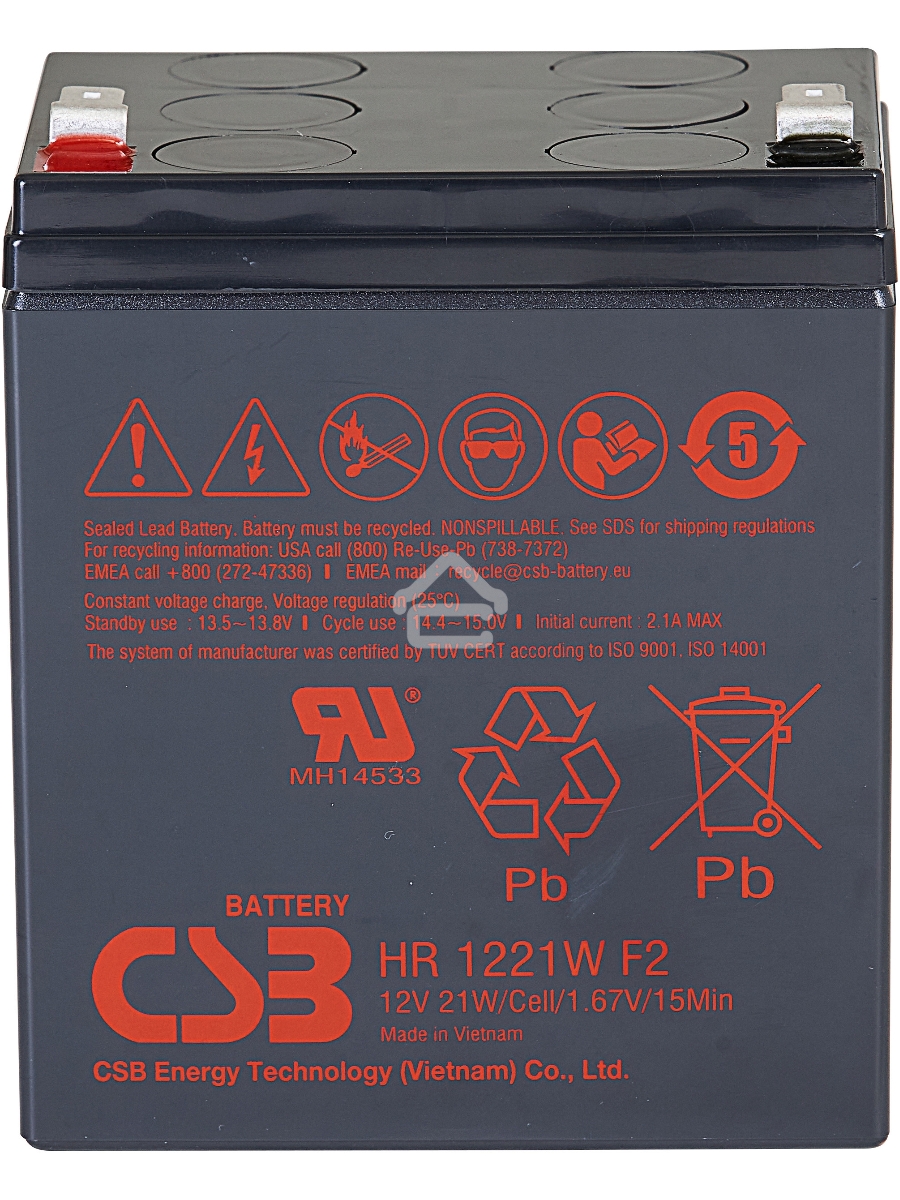 Батарея CSB HR 1221W (12V, 5Ah) F2