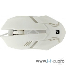 Мышь проводная Defender Cyber MB-560L белый, 1200 dpi, USB, кнопки - 3