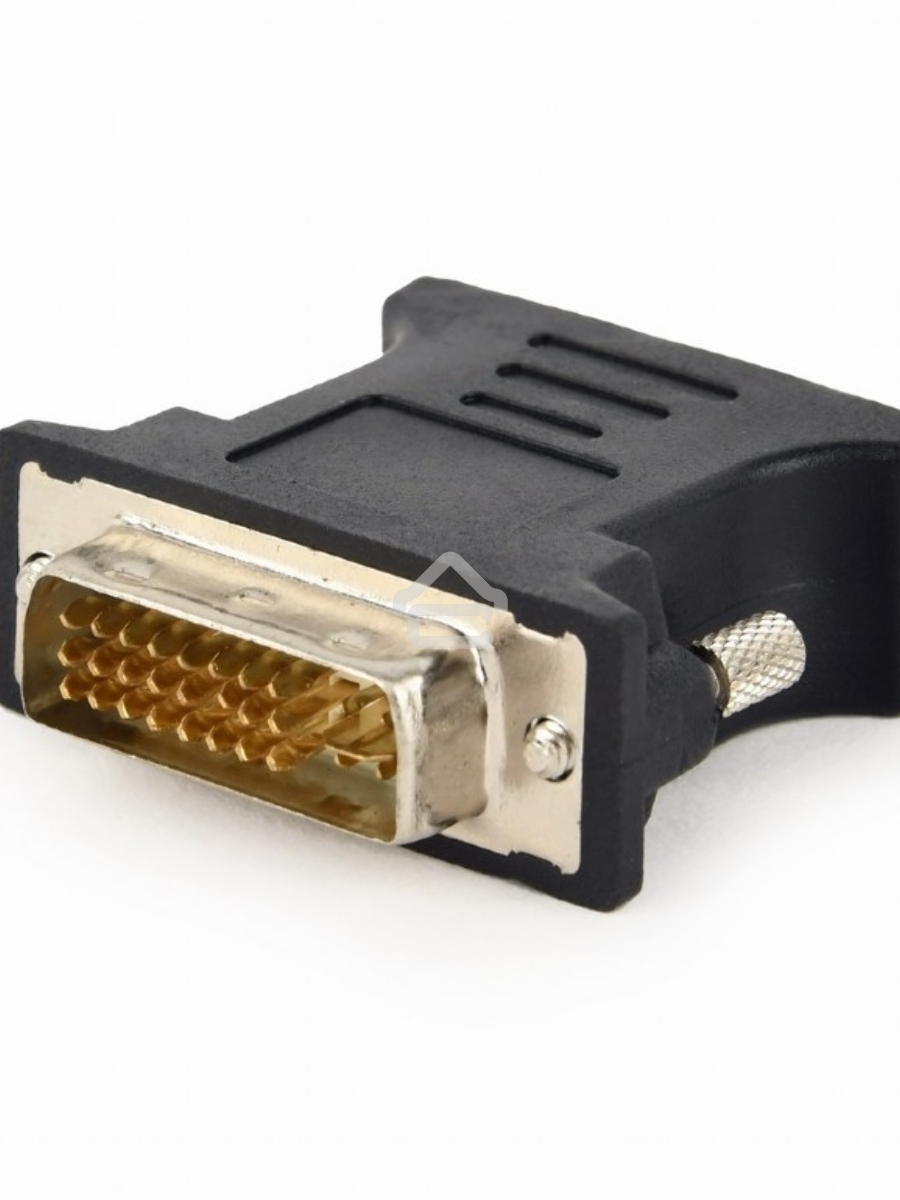 Переходник DVI-VGA Cablexpert A-DVI-VGA-BK, 29M/15F, черный, пакет