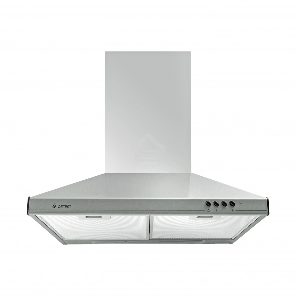 Вытяжка каминная Gefest ВО 10 К44 серебристый, 60 см, 300 куб. м/ч, 75 дБ