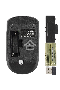 Мышь беспроводная Crown CMM-336W черный, 1600 dpi, радиоканал, USB, кнопки - 4
