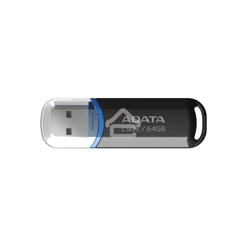 Флешка USB ADATA Classic C906 (AC906-64G-RBK), 64Gb, USB 2.0, R/W 15/5, черный/синий