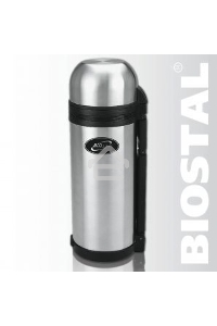 Термос BIOSTAL NG-1800-1 1.8л, универс, нерж., ручка, рем. для переноски, крышка-чашка и доп. пласт. чашка (в уп. 12 шт)