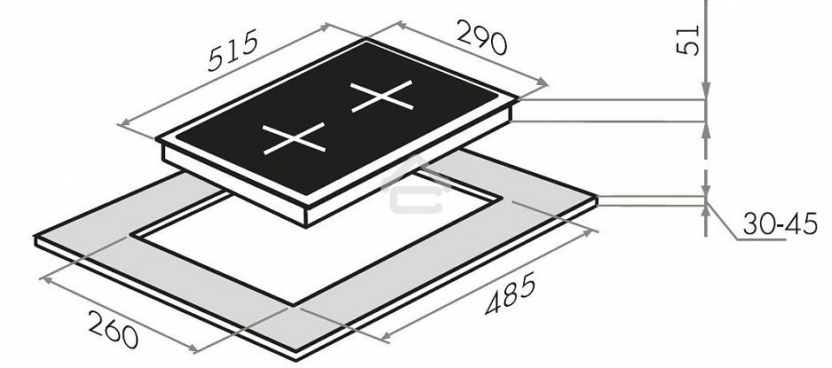 Газовая варочная панель Maunfeld EGHG.32.2CB\G черный