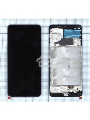 Дисплей для Samsung Galaxy M32 SM-M325F в сборе с тачскрином и рамкой (OLED) черный