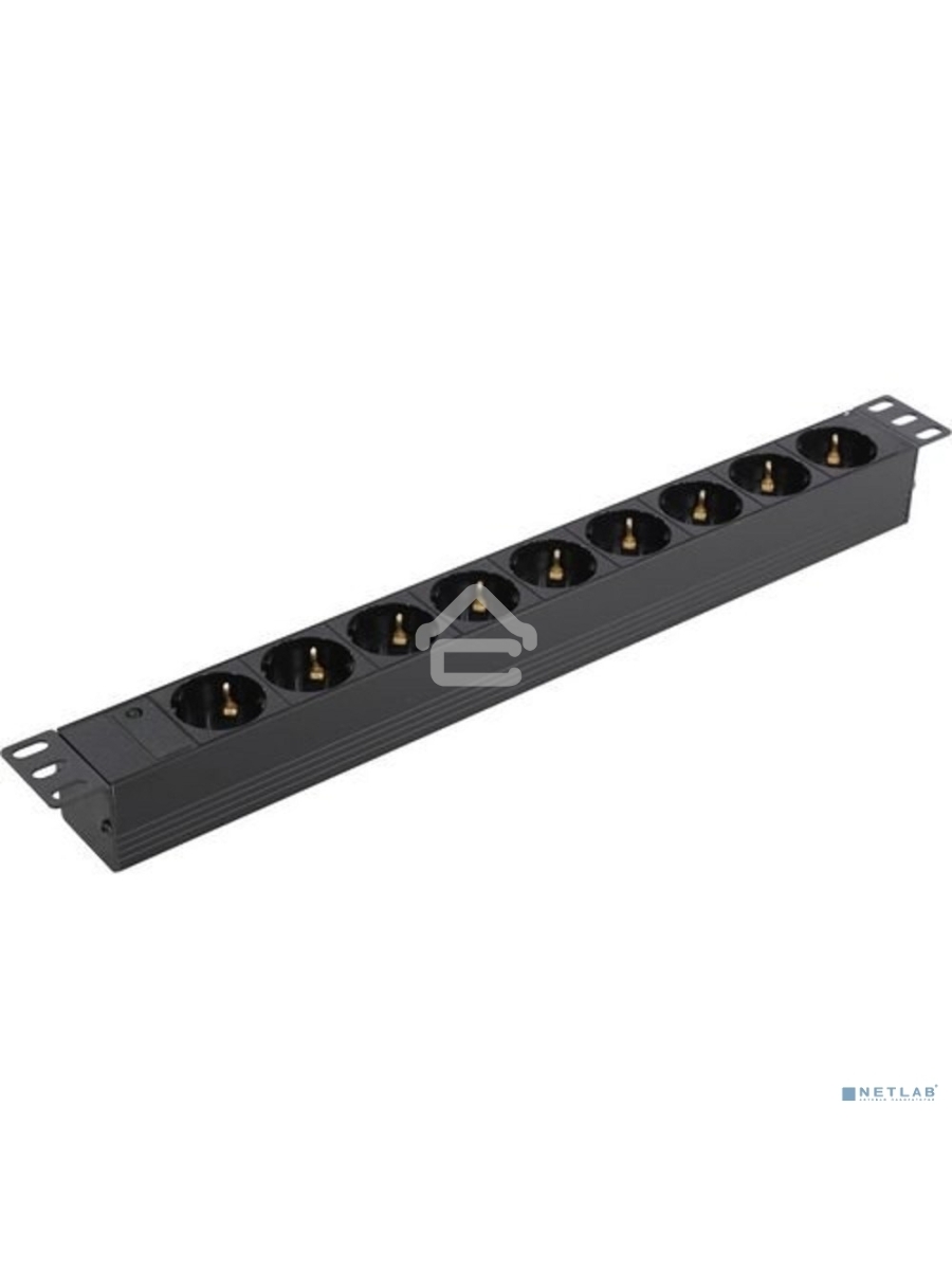 Блок розеток горизонтальный ExeGate ServerPro PDU-19H901 Al-9S-C14, 19