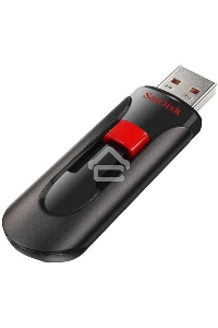 Флеш диск Sandisk 64Gb Cruzer Glide SDCZ60-064G-B35 USB2.0 черный/красный