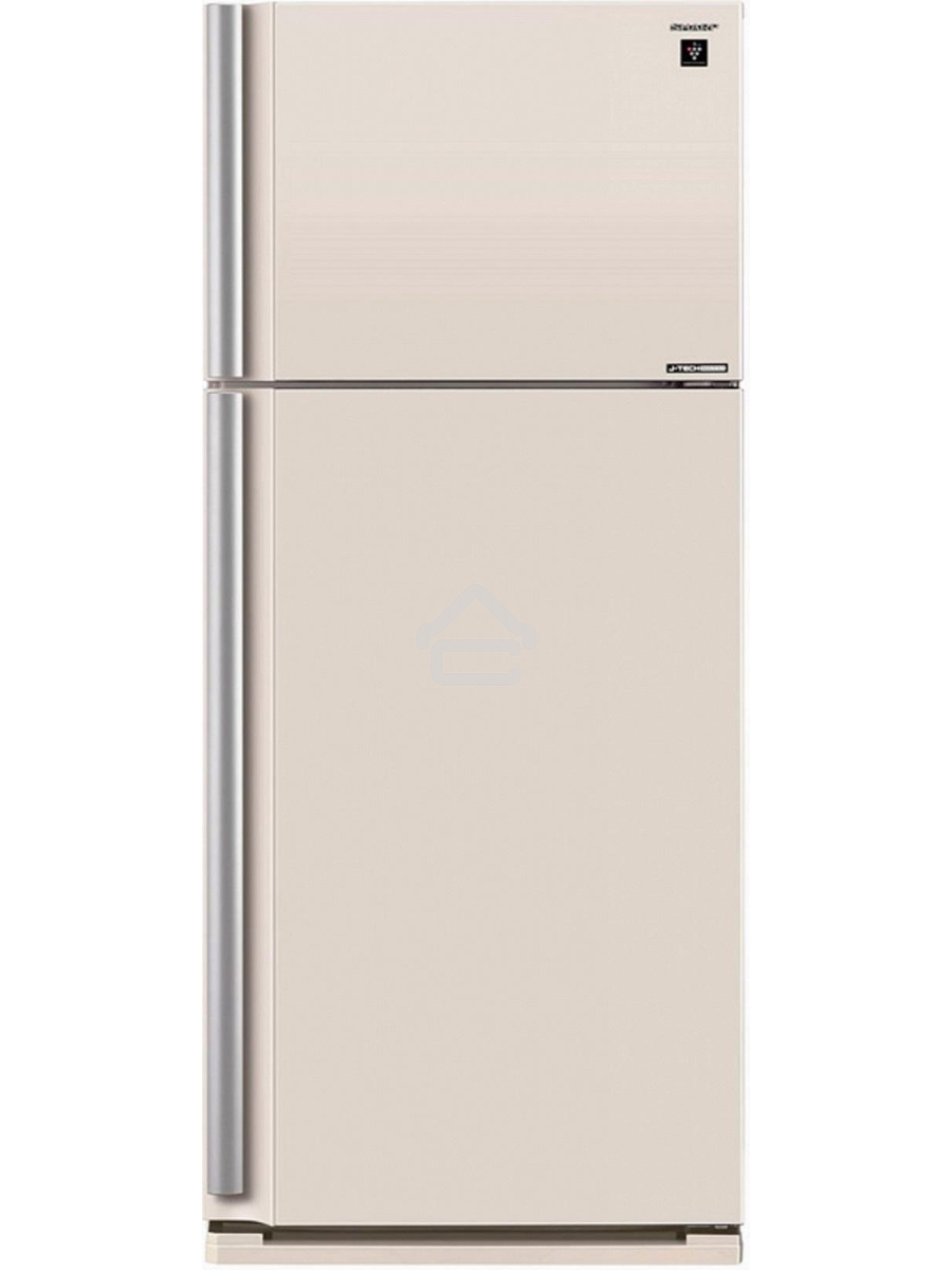 Холодильник Sharp SJ-XE59PMBE бежевый двухкамерный 430/148л морозилка сверху