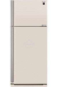 Холодильник Sharp SJ-XE59PMBE бежевый двухкамерный 430/148л морозилка сверху