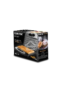 Вафельница Centek CT-1447,  800 Вт. ВЕНСКИЕ ВАФЛИ анти пригарное покрытие, нагрев до 220 гр (в уп. 8 шт)