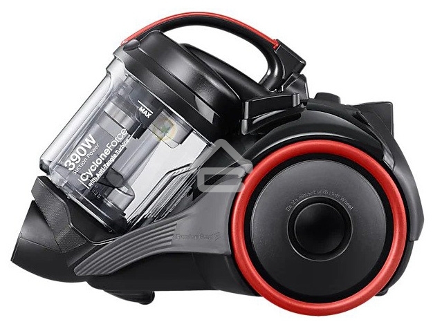Пылесос Samsung VC15K4116VR/EV красный/черный, 390/1500 Вт, уборка сухая, пылесборник контейнер 1.3 л