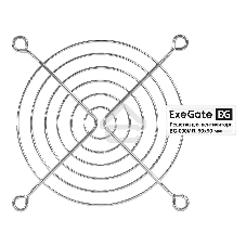 Решетка для вентилятора 90x90 ExeGate EG-090MR (90x90 мм, металлическая, круглая, никель)