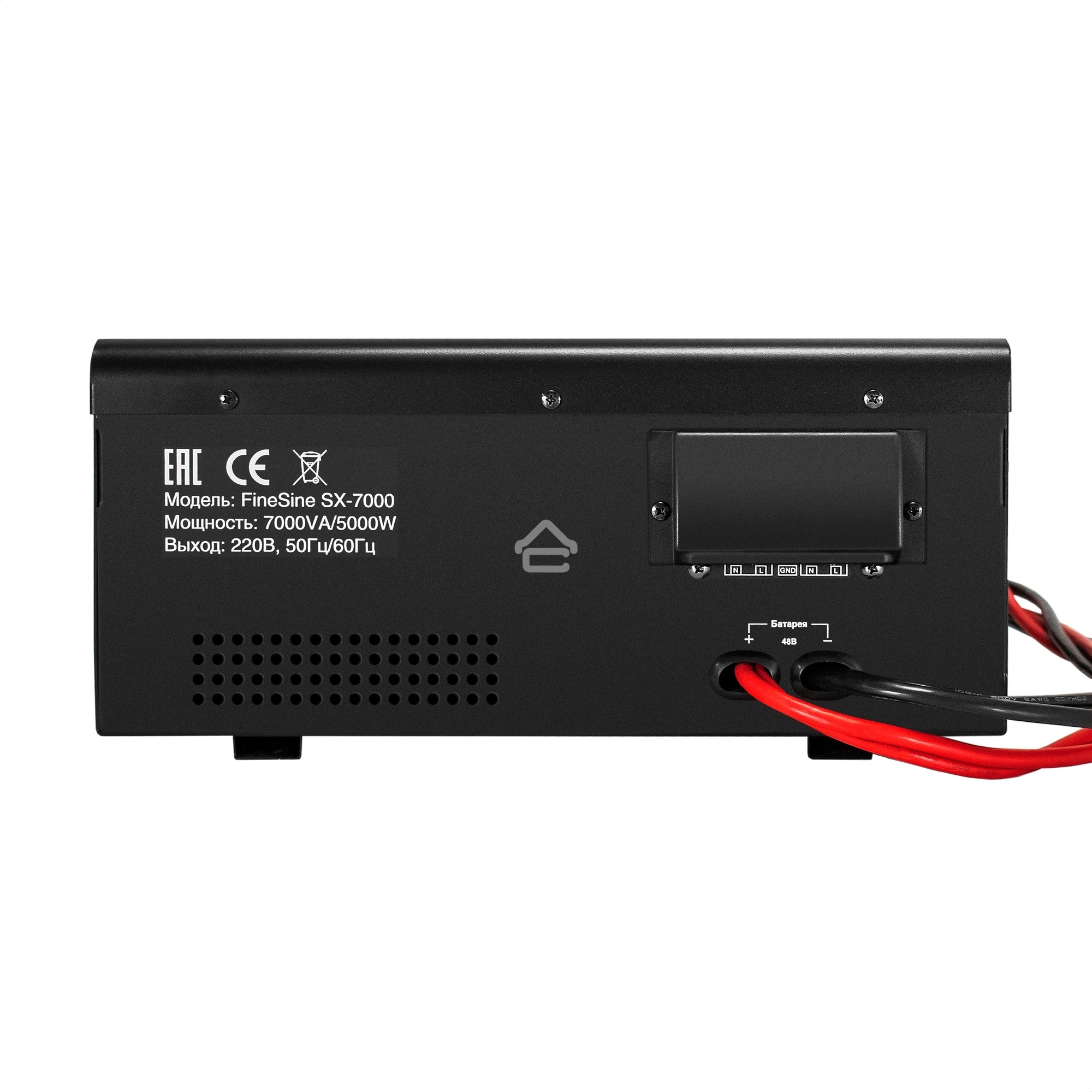 Комплект Источник бесперебойного питания EX296005RUS + батарея 40Aч EX282979RUS 4шт (инвертор, синус, для котла, настенный) ExeGate FineSine SX-7000.LCD.AVR.2SH.T <7000VA/5000W, чистая синусоида, цветной LCD-дисплей, AVR, 2*Schuko+клеммы, линейно-интеракт