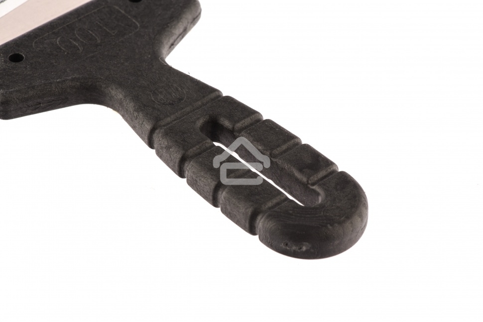 Шпатель из нержавеющей стали Сибртех 100 мм, зуб 4х4 мм, пластмассовая рукоятка