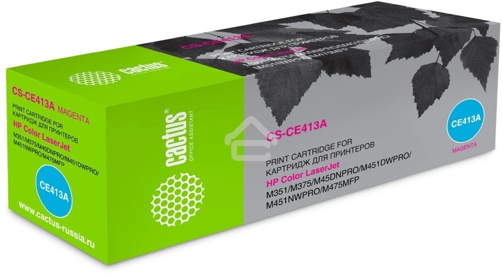 Картридж лазерный Cactus CS-CE413A пурпурный (2600 стр.) для HP CLJ Pro 300 Color M351/Pro 400 Color M451