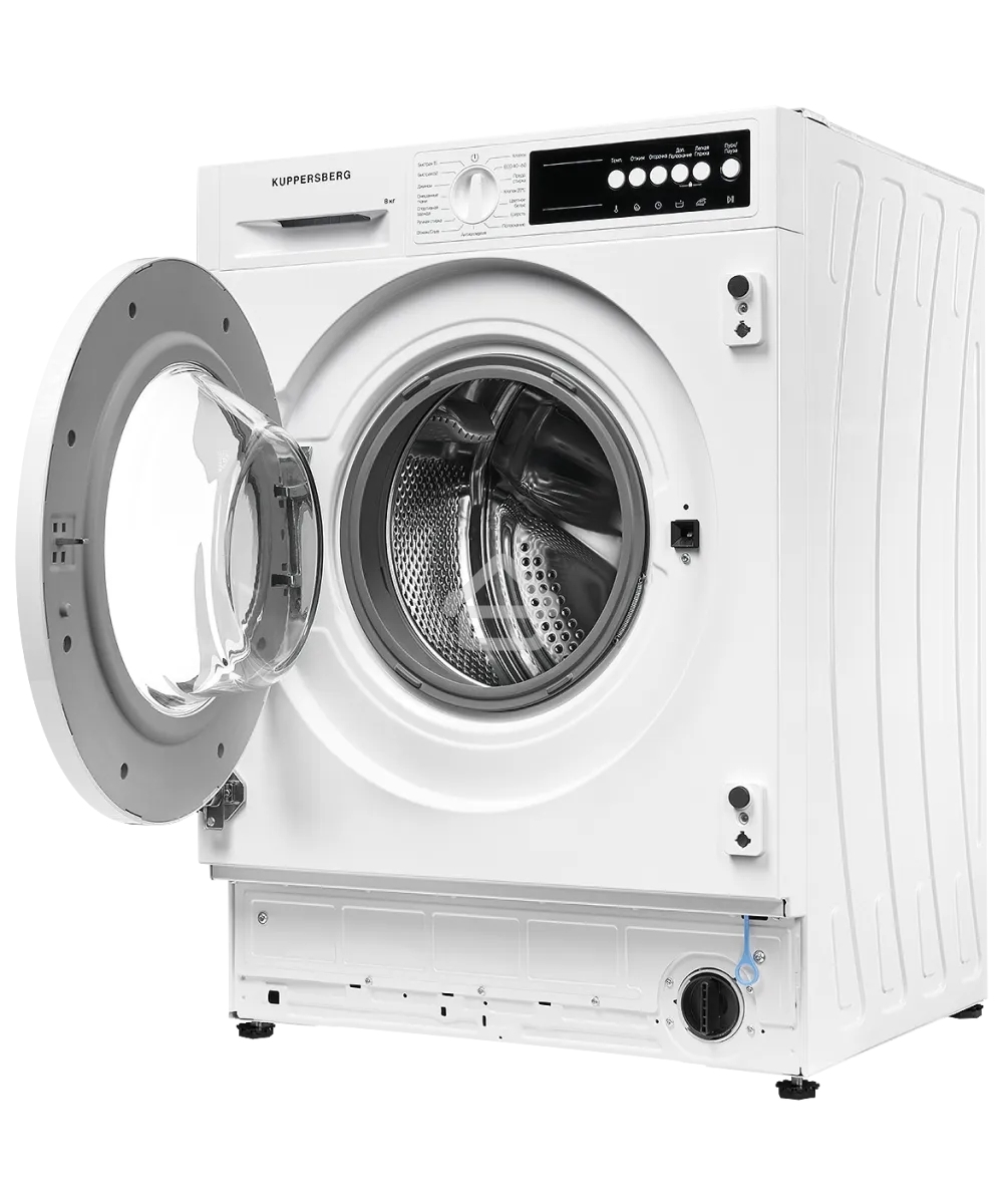 Встраиваемые стиральные машины Kuppersberg WM 540, 8кг 1400 об/мин, инвертер, 15 программ, 81.9х59.8х55 см