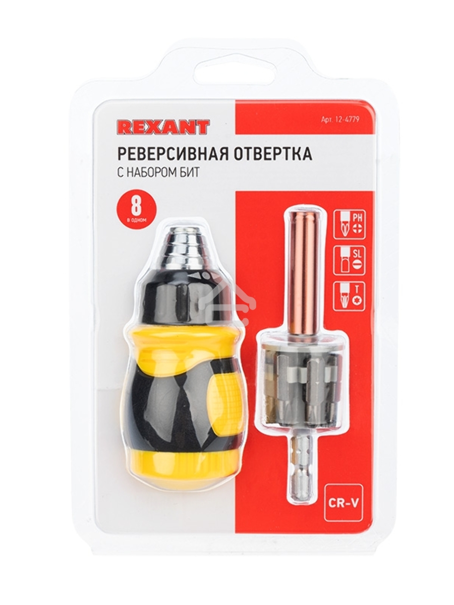 Набор 8 предметов с реверсивной отверткой Rexant