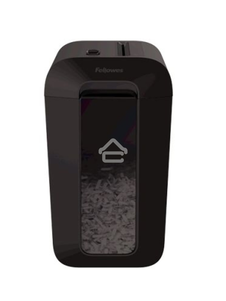 Шредер Fellowes PowerShred LX65 черный (секр.P-4)/перекрестный/10лист./22лтр./скрепки/скобы/пл.карты