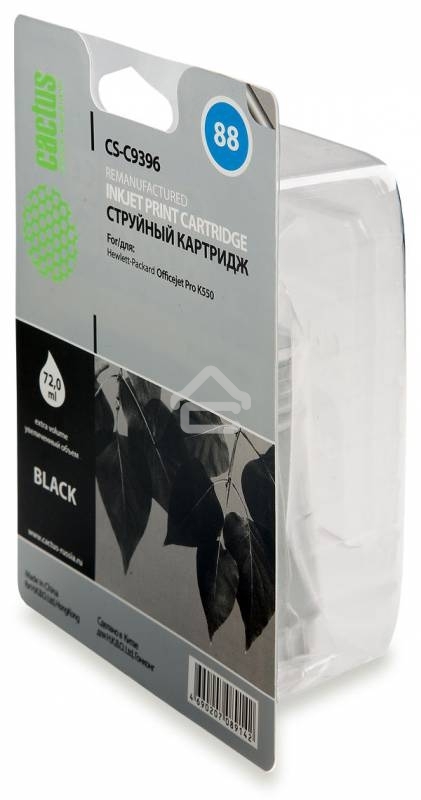 Картридж струйный Cactus CS-C9396 черный для №88 HP Officejet Pro K550 (72мл)