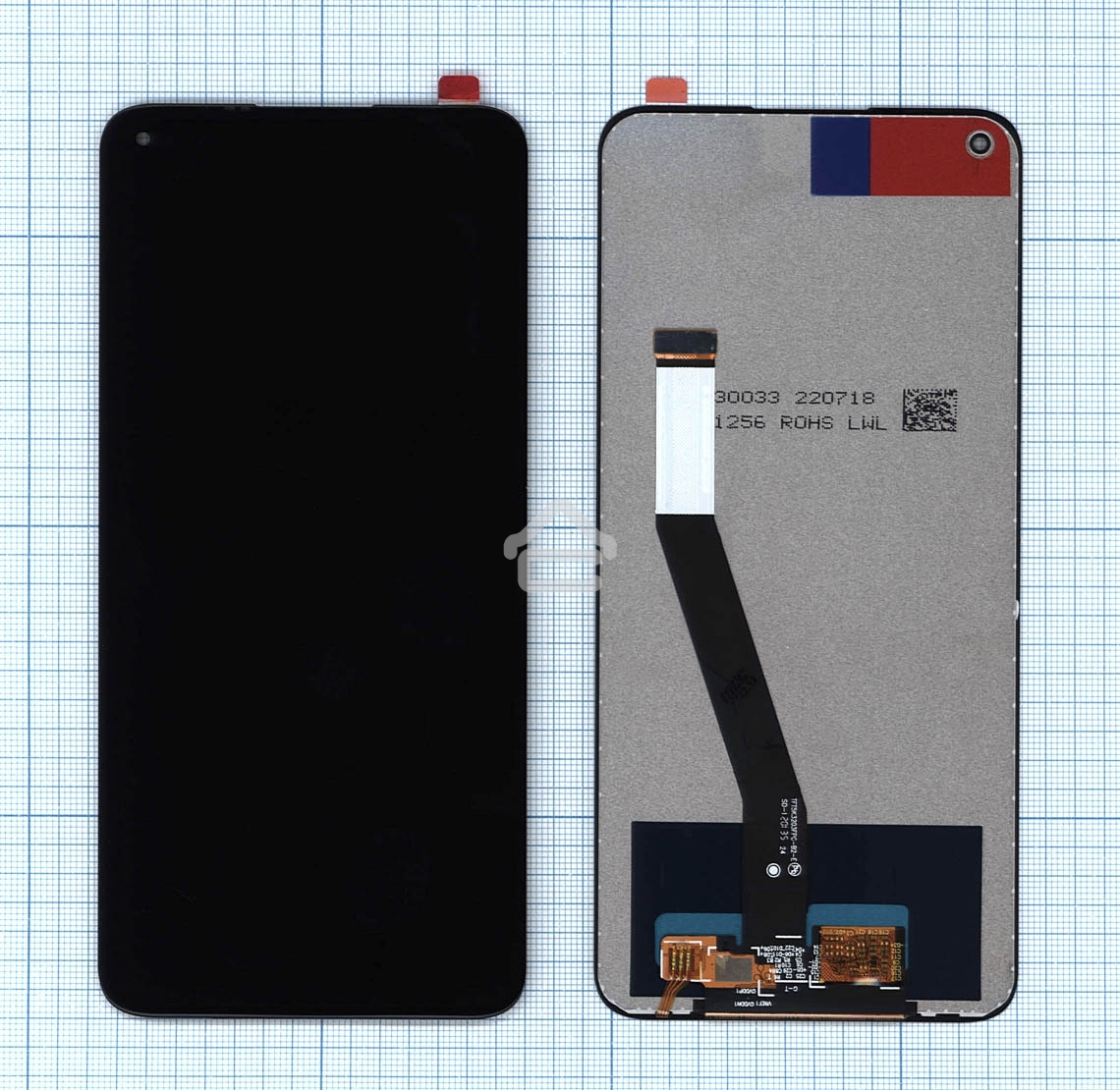 Дисплей для Xiaomi Redmi Note 9, Redmi 10X черный