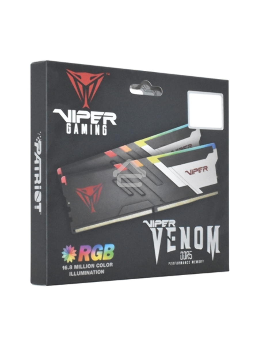 Оперативная память Patriot Viper Venom, DDR5, 32GB (2x16GB), 6800MHz, CL34, DIMM, с радиаторами, RGB, черный