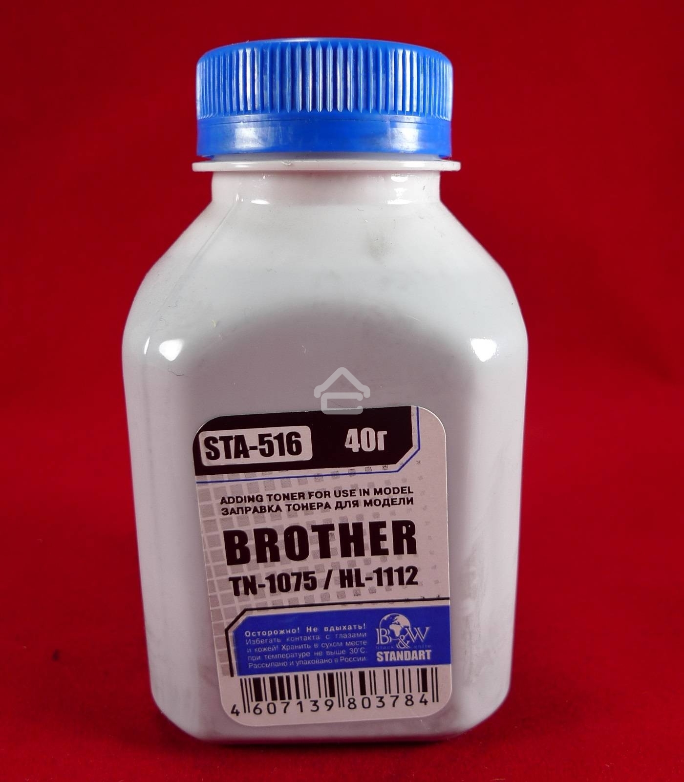 Тонер Brother TN 1075/1070/1060/1050/1040/1030/1020/1010/1000 HL-1112/1110/1111/1118 (фл,40г) B&W Standart фас. Россия
