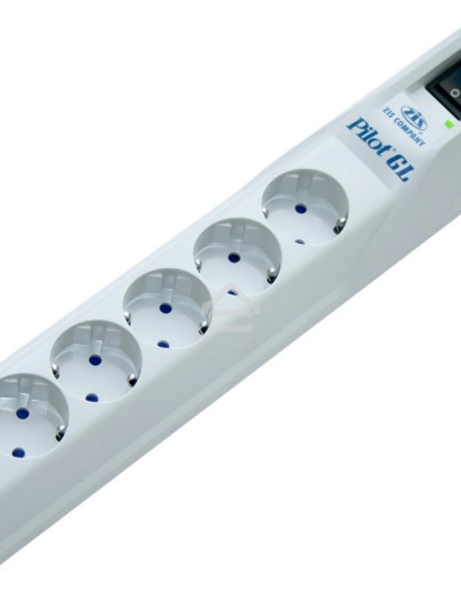 Сетевой фильтр Pilot GL 6 розеток (5 евро + 1 без заземления) 10 м Surge protector Pilot GL 6 outlets (5 euro + 1 without ground) 10A / 2.2kVt, 10m