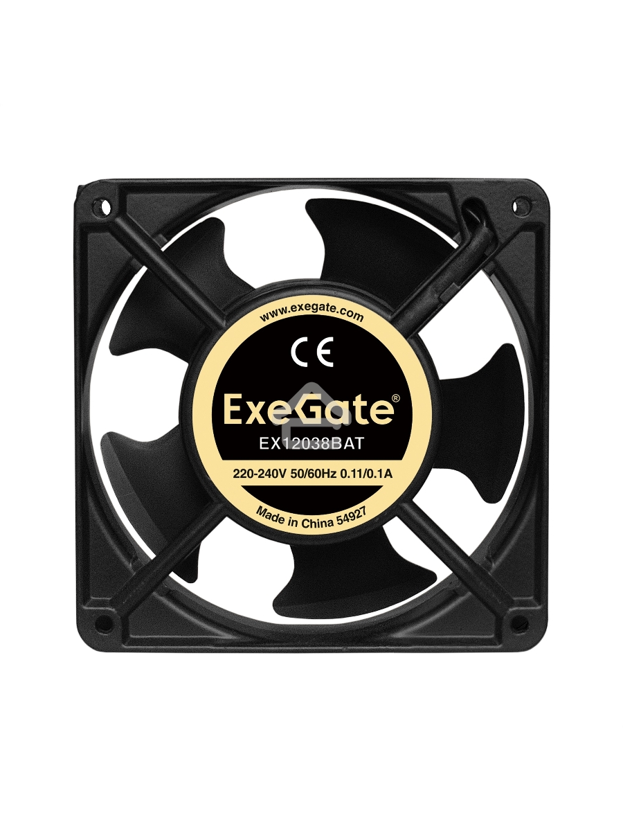 Вентилятор для корпуса ExeGate EX12038BAT черный, 120 мм, 2700 об/мин, 42 дБ