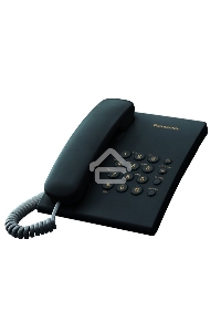 Телефон проводной Panasonic KX-TS2350RUB черный {повтор номера, регул-ка громкости, кр.на стену}