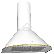 Вытяжка каминная Elikor Эпсилон 60П-430-П3Л белый/золотистый, 59.5 см, 430 куб. м/ч, 54 дБ