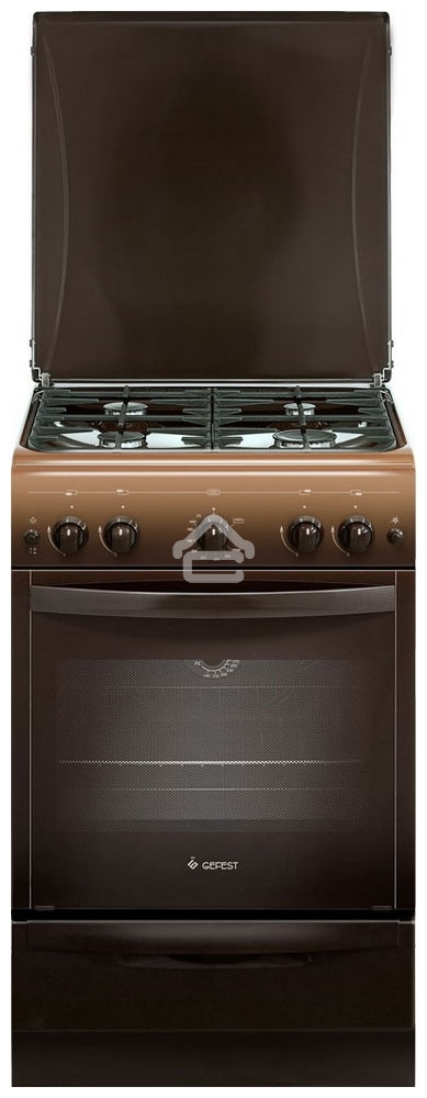Плита газовая Gefest ПГ 5100-02 0010 коричневый, конфорок 4 шт, духовка 52 л, 50 см x 85 см x 58.5 см