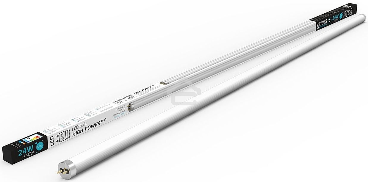 Лампа светодиодная Gauss Elementary T8 24Вт 4000К G13 2000лм 1200мм стекло