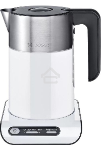 Чайник электрический Bosch TWK8611P 1.5л. 2400Вт белый/серебристый (корпус: нержавеющая сталь)