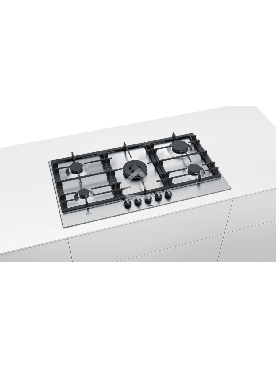 Газовая варочная поверхность Bosch PCR9A5B90M нержавеющая сталь