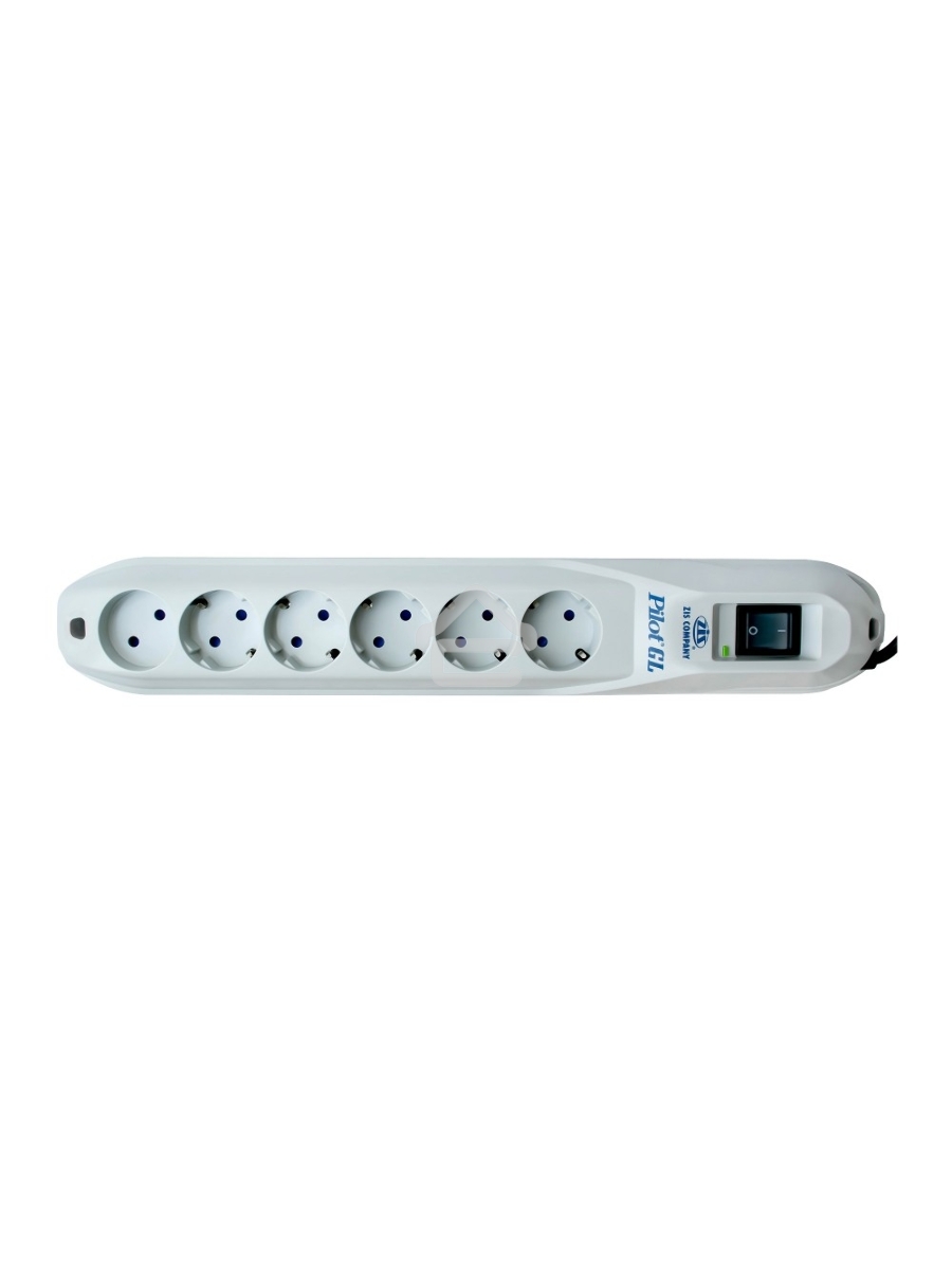 Сетевой фильтр Pilot GL 6 розеток (5 евро + 1 без заземления) 10 м Surge protector Pilot GL 6 outlets (5 euro + 1 without ground) 10A / 2.2kVt, 10m