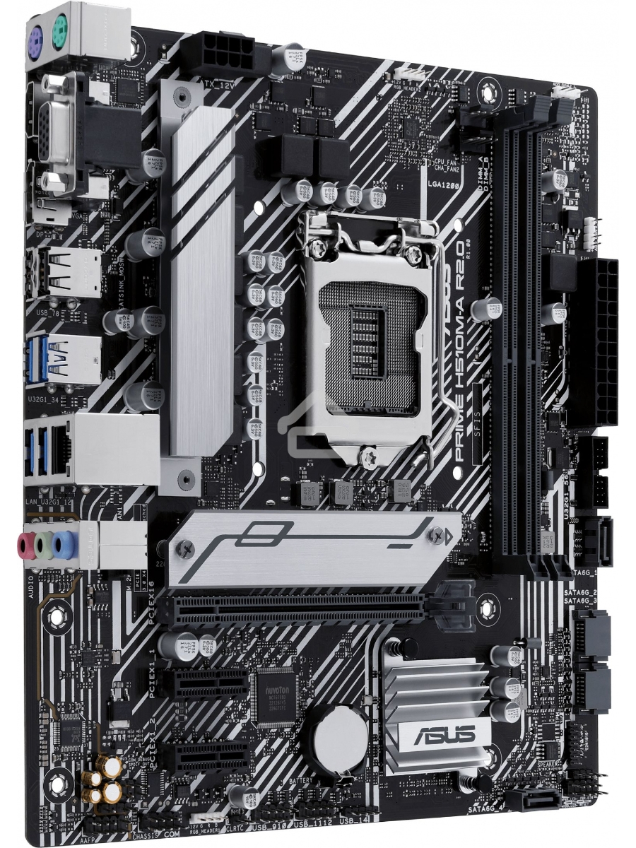 Материнская плата ASUS PRIME H510M-A R2.0, LGA 1200, Intel H470, 2xDDR4, 4xSATA, 1xM.2, 1xPCI-E 4.0 x16, 2xPCI-E x1, 1xHDMI, 1xDP, 1xVGA, 4xUSB-A 3.2 Gen 1, 2xUSB-A 2.0, 1x 1Gb LAN, 3x3.5 мм, 7.1, Micro-ATX