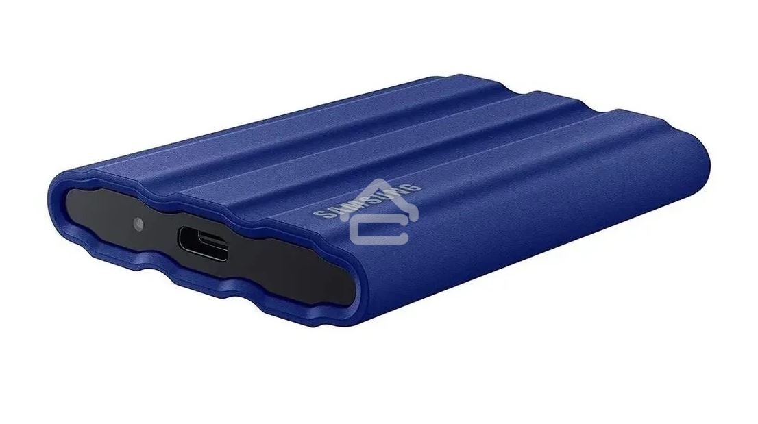 Накопитель Samsung External SSD T7 Shield, 2TB, Type C-to-C/A, USB 3.2 Gen2, R/W 1050/1000MB/s, IP65, 88x59x13mm, 98g, Blue (12 мес.)