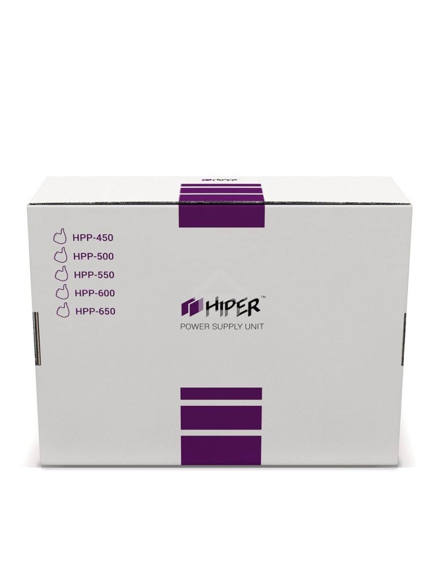 Блок питания HIPER HPP-500 BOX, 500Вт, 120мм, черный