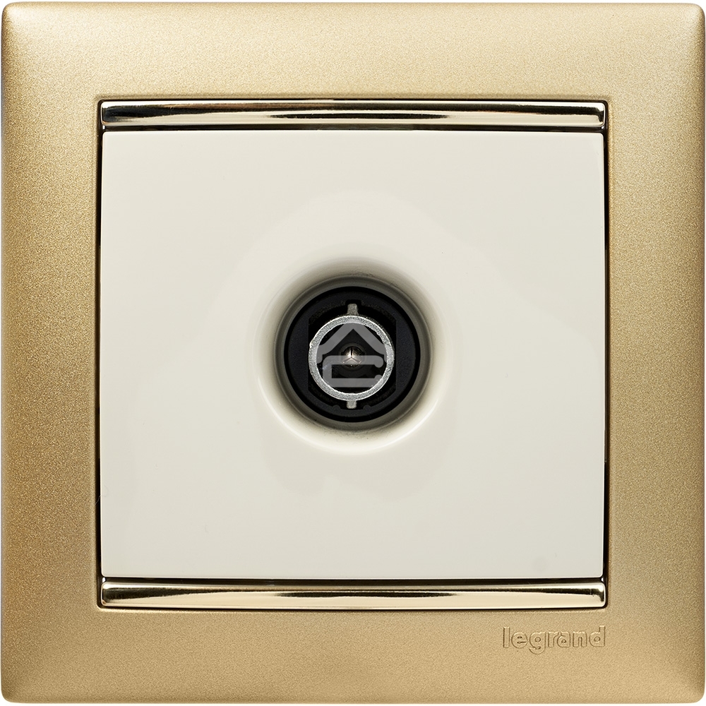 Розетка телевизионная Legrand 774329 TV Valena звезда 1,5Дб 2400МГц (слоновая кость)