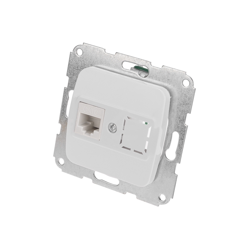 Розетка компьютерная Kranz RJ45 DEA с/у мех. белый