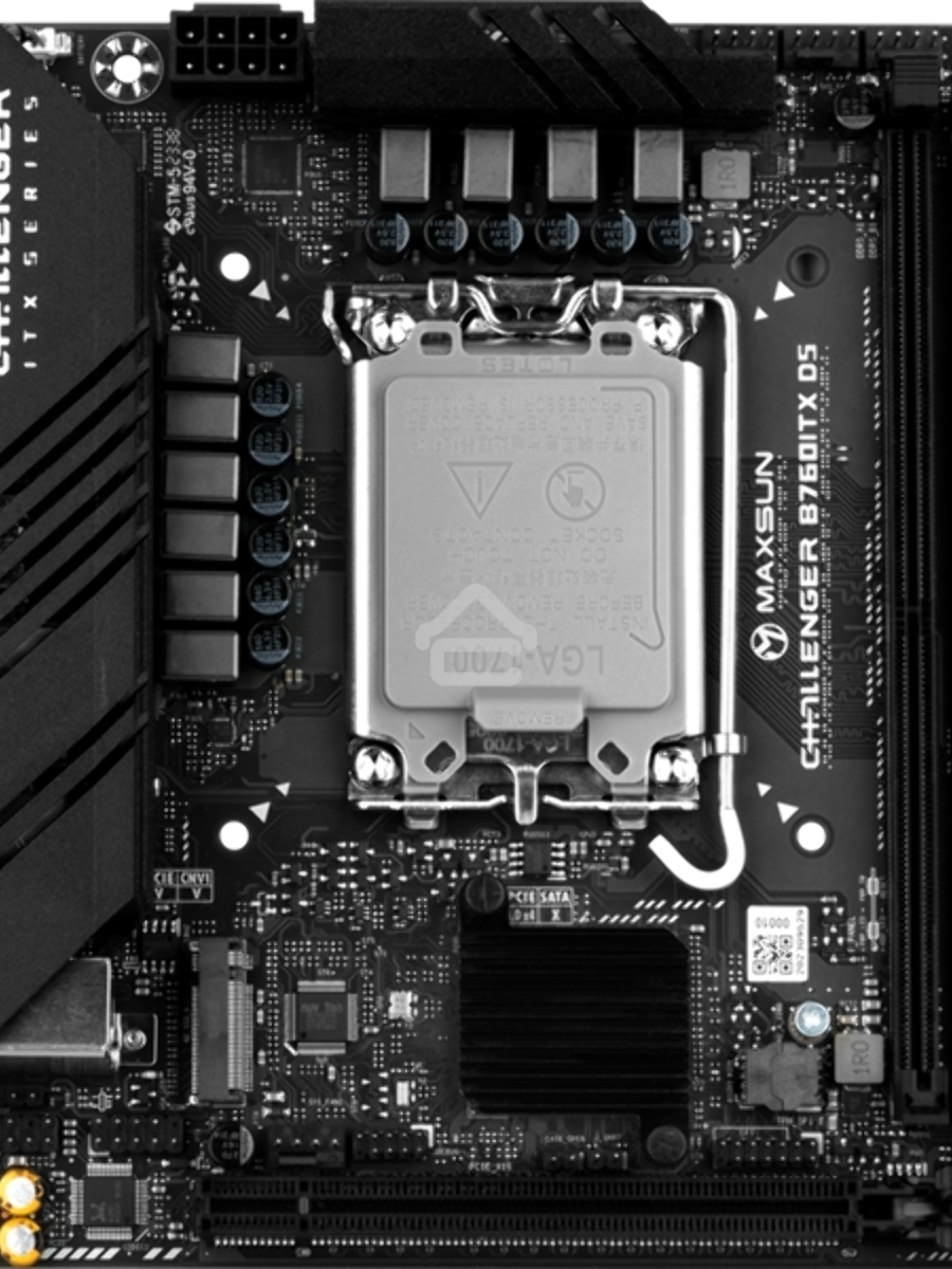 Материнская плата Maxsun Challenger B760ITX D5, LGA 1700, Intel B760, 2xDDR5, 4xSATA, 2xM.2, 1xPCIe 5.0 x16, 2xHDMI, 2xDP, 2x 2.5Gb LAN, 2xUSB 3.2 Gen 1, 4xUSB 2.0, 5.1, Mini-ITX