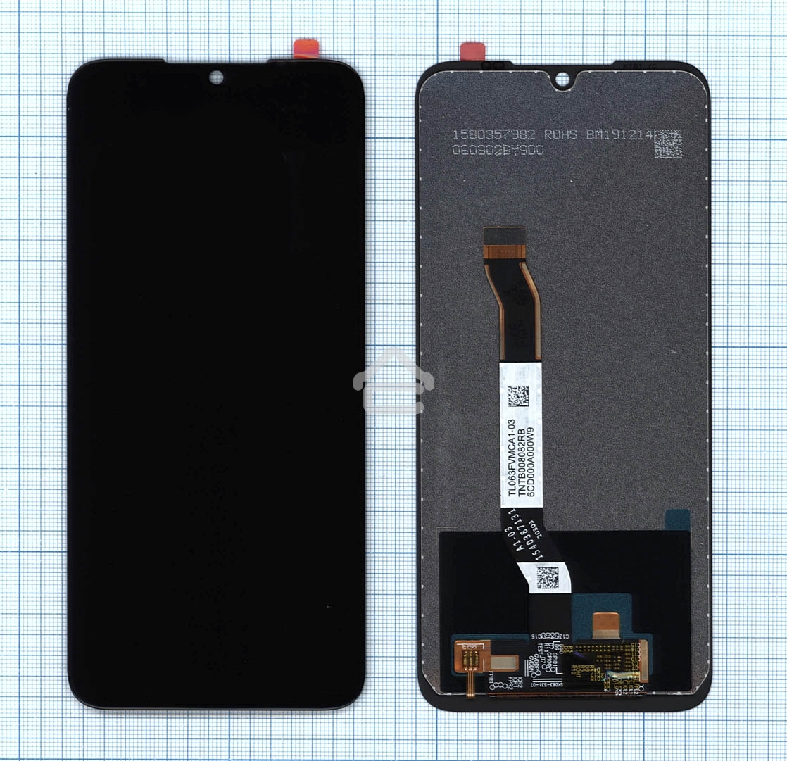 Дисплей для Xiaomi Redmi Note 8T в сборе с тачскрином (orig lcd) черный