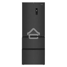 Холодильник Maunfeld MFF180NFSBE01 серый трехкамерный 224/113л морозилка снизу, No Frost