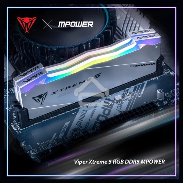Оперативная память Patriot Viper Xtreme 5, DDR5, 32Gb (2x16GB), 6000MHz, CL30, DIMM, с радиаторами, RGb, серебристый