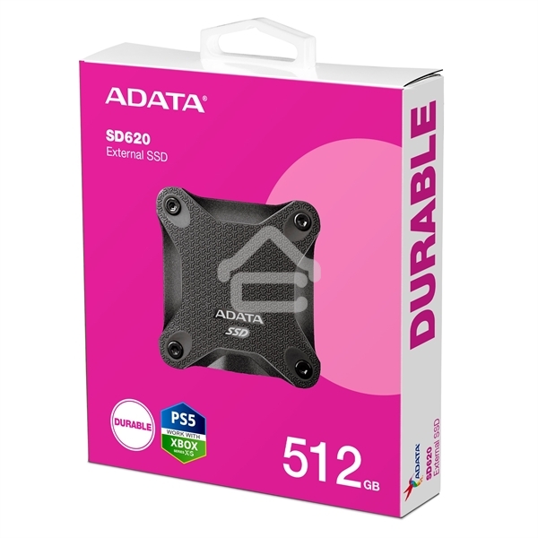Внешний накопитель SSD 512GB A-DATA SD620, External, USB 3.2, [R/W -550/500 MB/s] черный