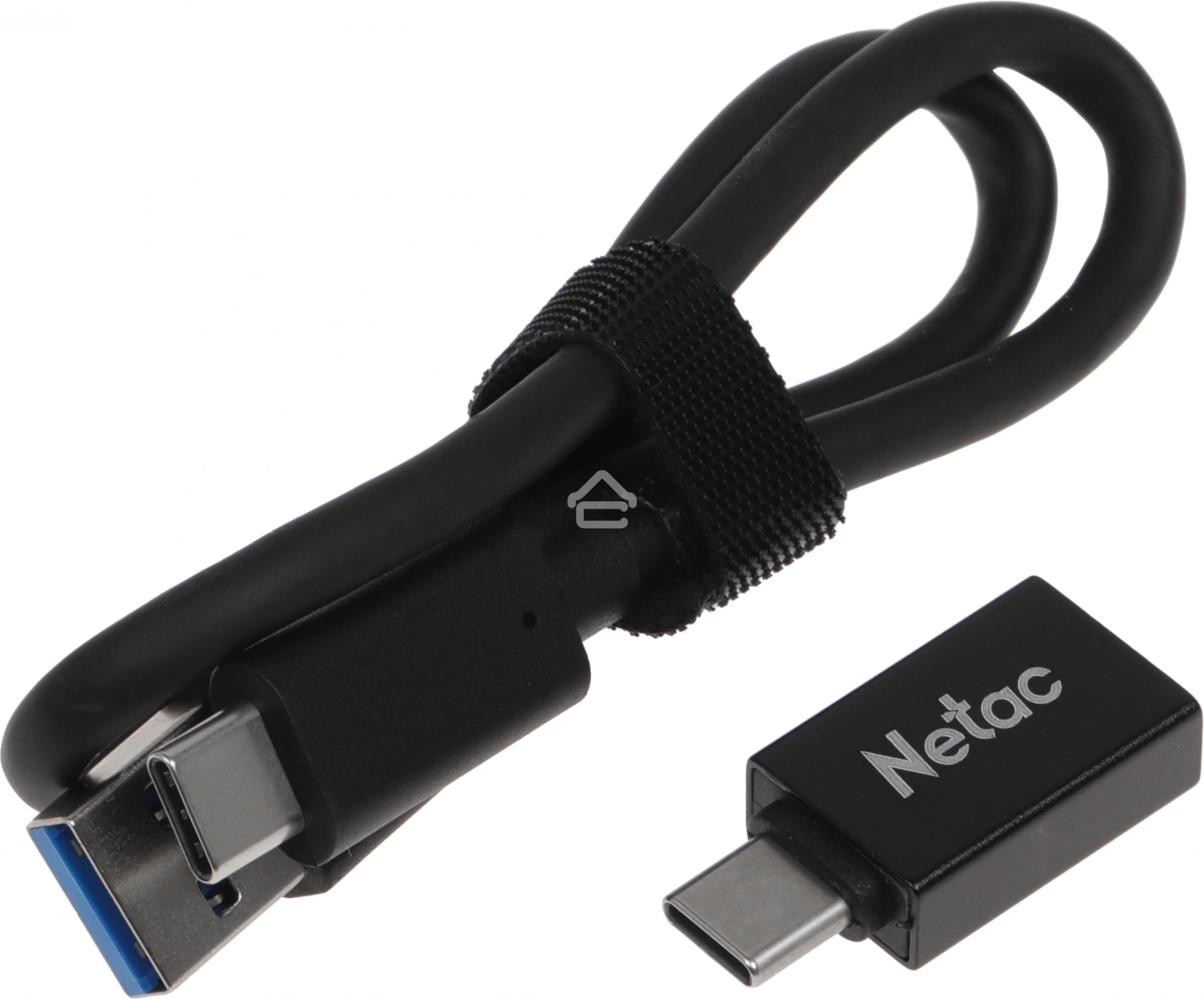 Внешний накопитель SSD Netac Z6S 240GB USB 3.2 Gen 2 Type-C External SSD, R/W up to 550MB/480MB/s,with USB-C to USB-A cable and USB-A to USB-C adapter