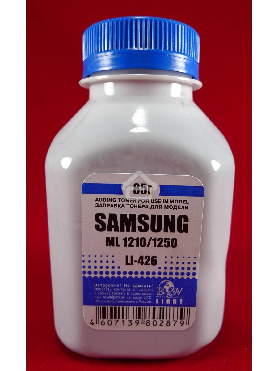 Тонер SAMSUNG ML-1210/1520/1610/40/60/1710/2010/216x/SCX-4x00/3x00 (фл, 85г) B&W Light фас России