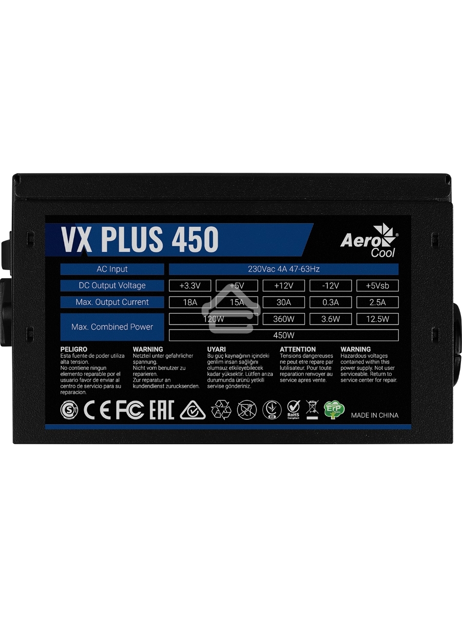 Блок питания Aerocool / Formula VX-450 PLUS, 450Вт, 120мм, черный
