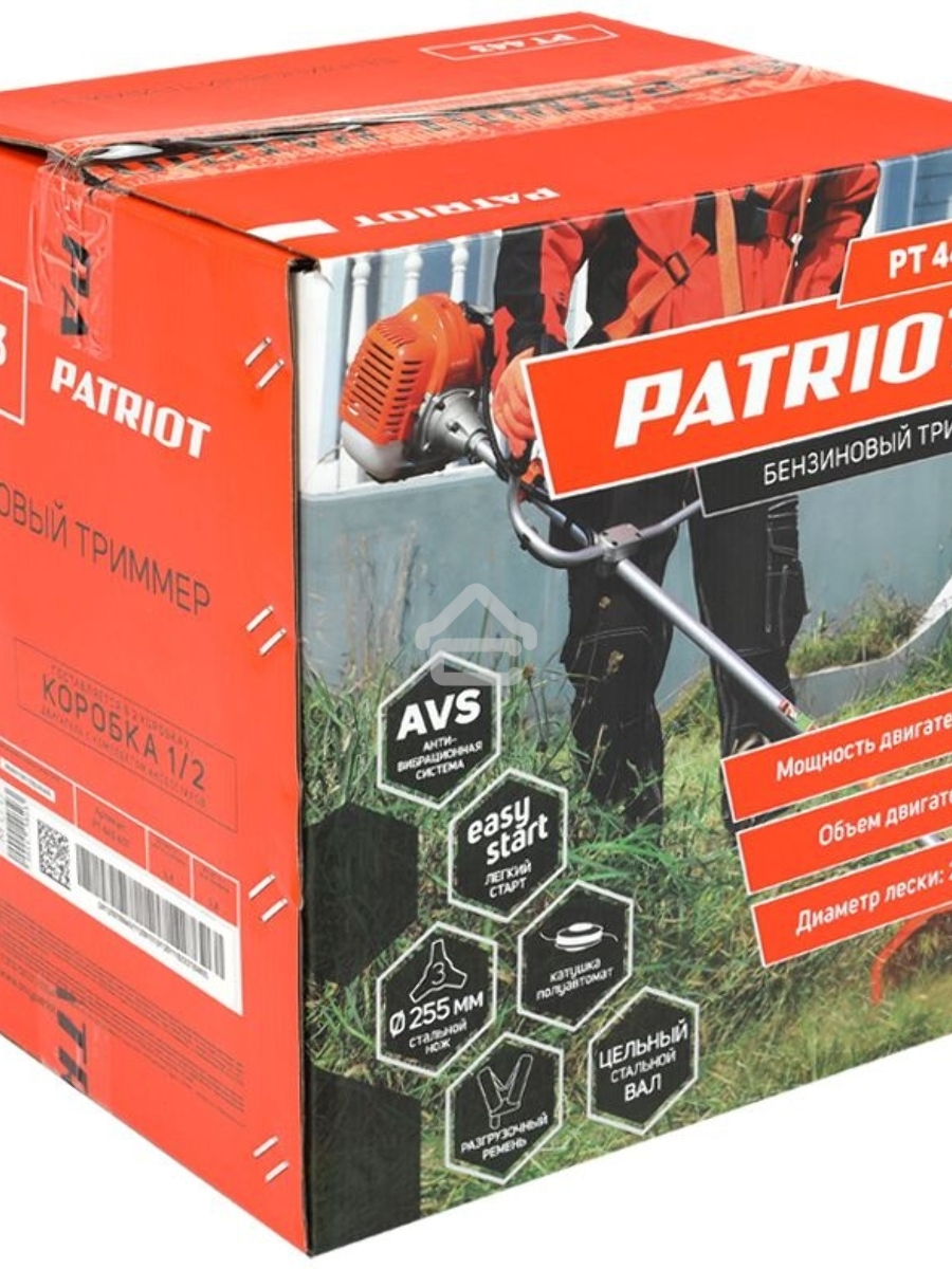Триммер бензиновый Patriot PT 443 The One (1+1) 1840Вт 2.5л.с. неразбор.штан. реж.эл.:леска/нож